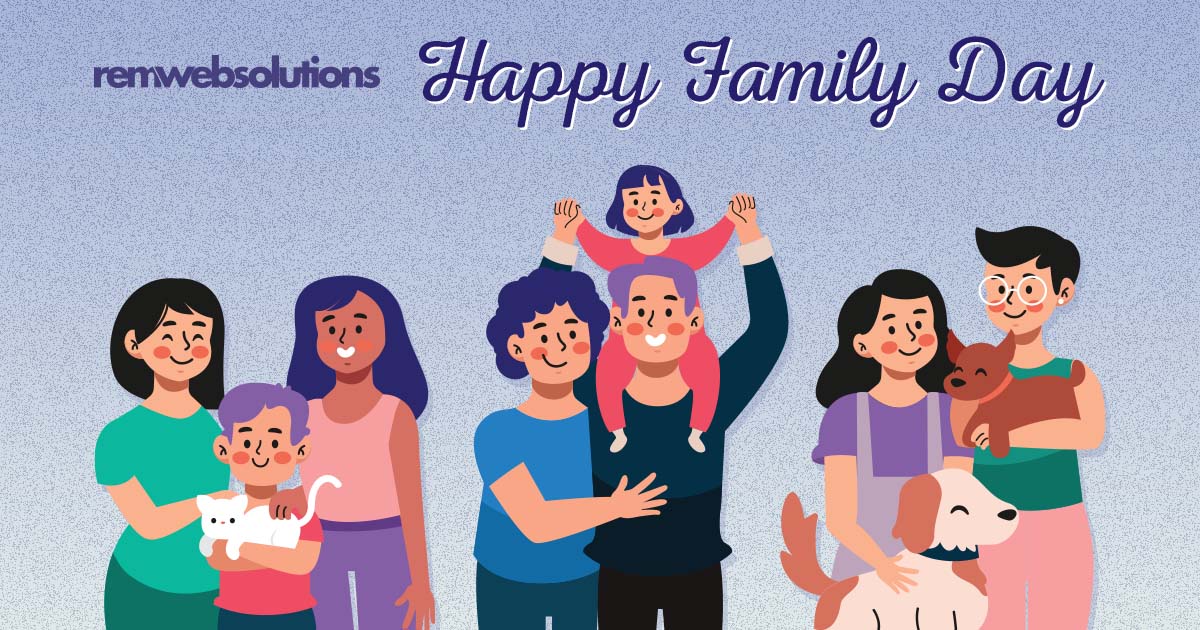 Illustration depicting diverse families